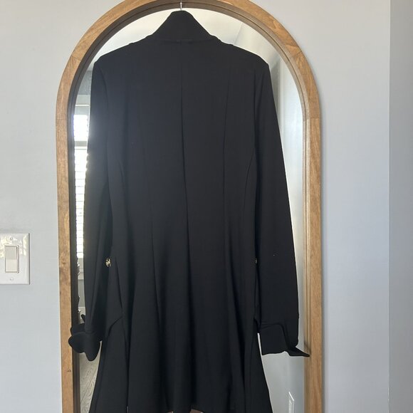 Joseph Ribkoff Designer Statement Fall Military Jacket Coat Size 8 Black - Picture 7 of 15